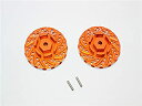 【中古】【輸入品 未使用】RCスペアパーツ Axial SCX10 II Tuning Teile (AX90046 カンマ AX90047) Aluminum Front/Rear Wheel Hex Claw 3mm With Brake Disk - 2Pcs Orange