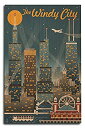 yÁzyAiEgpzThe Windy City???VJSACmCB???gSkyline 10 x 15 Wood Sign LANT-78371-10x15W