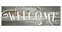 【中古】【輸入品・未使用】Welcome素朴な木製壁サイン6?x 18 6x18 グレー TP618-27G(3)