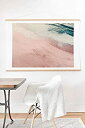 【中古】【輸入品 未使用】Society6 Ingrid Beddo Beach Calm アートプリントとハンガー 18x24インチ ピンク 11x14 ピンク 69757-aandh2