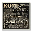 【中古】【輸入品・未使用】Stupell Home Decor Rome Landmarks 正方形壁飾り板 12 x 0.5 x 12 米国製