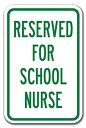 【中古】【輸入品・未使用】Reserved For School Nurseサイン 12インチ x 18インチ ヘビーゲージアルミニウムサイン