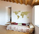【中古】【輸入品・未使用】World Map Vinyl Wall Art Sticker | Earth Home Decor Removable Stick...