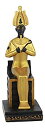 【中古】【輸入品 未使用】エジプト神AfterlifeアンダーワールドDeity Osiris Sitting On Throne Figurine Sculpture