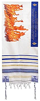 【中古】【輸入品・未使用】Holy Land Gifts 74223 Prayer Shawl-Flame Of Pentecost - 72 x 22 in.
