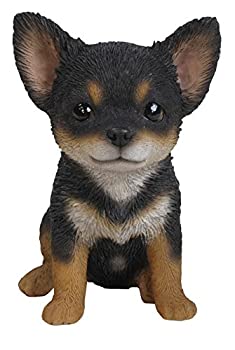 【中古】【輸入品・未使用】Hi-Line Gift Ltd. チワワ子犬像 庭に ブラック 87771-W