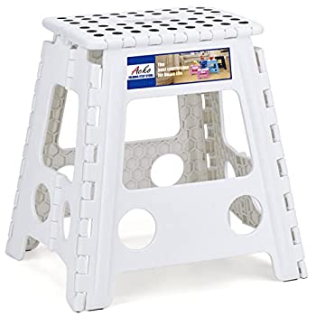 楽天スカイマーケットプラス【中古】【輸入品・未使用】Acko 41cm Super Strong Folding Step Stool for Adults and Kids％カンマ％ White Kitchen Stepping Stools％カンマ％ Garden Step Stool％カンマ％ holds up t