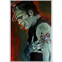 【中古】【輸入品・未使用】Broken Hearted byマイク・ベルFrankenstein Monster Love Lost Tattoo Fineアートプリント