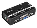 【中古】【輸入品・未使用】xtrempro 2ポートUSB KVMスイッチW / 2個KVMケーブル???モニタ/キーボード/マウスコントロール???ブラック( 41085?)