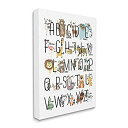 【中古】【輸入品・未使用】Stupell Industries ボーホー アニマル ABCs キャンバスウォールアート 16x20インチ アーティスト Eric...