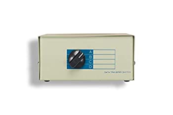 【中古】【輸入品・未使用】KENTEK DB9 オス 4ウェイ 手動データスイッチボックス RS-232 D-Sub 9ピン I/O ABCDポート PC MAC 周辺機器プリンター用