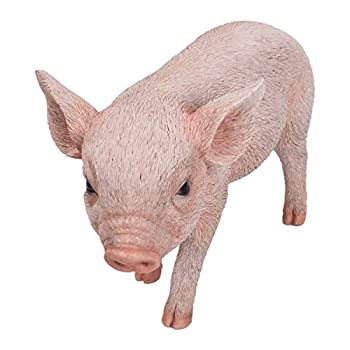 パシフィック ギフトウェア PT リアルな外観 像 農場 ベビー豚 子豚 ホーム装飾 樹脂人形