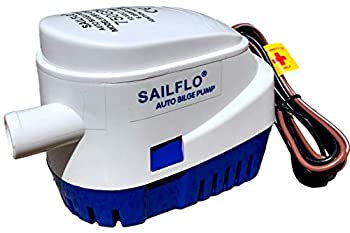 【中古】【輸入品 未使用】SAILFLO 自動水中ボートビルジウォーターポンプ 12V 750gph オートフロートスイッチ付き 3/4インチ ホースアウトレット ブルー - 自動)