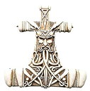 【中古】【輸入品・未使用】Viking GodボーンHammer Thor Mjolnir Thunder Wall Sculpture Plaque Figurine(3)