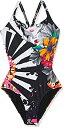 【中古】【輸入品・未使用】Arena One Akina Swim Pro Back MaxLife One Piece Swimsuit%カンマ% Multicolor-Black%カンマ% 28