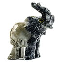 【中古】【輸入品・未使用】Hypnotic Gems Carvings : 1?pc Hand Carved Elephant Collectable動物フィギ...