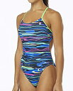 【中古】【輸入品・未使用】(Size 28, Blue/Multi) - TYR Women's Fresno Cutoutfit Swimming One Piece(4)