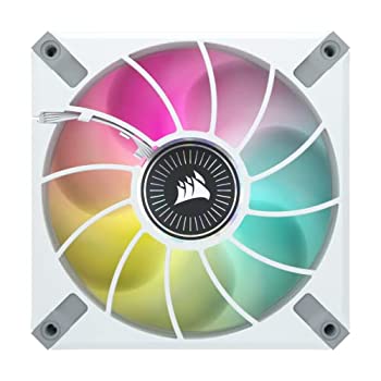 【中古】【輸入品・未使用】CORSAIR iCUE ML120 RGB ELITE プレミアム 120mm PWM 磁気浮上式ファン 増設用シングルパック ホワィト CO-905016-WW