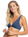 【中古】【輸入品・未使用】Roxy Women's Solid Beach Classics Elongated Bikini Top, Mood Indigo 211, L(4)
