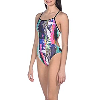 【中古】【輸入品・未使用】ARENA Vivid Booster Back MaxLife One Piece Swimsuit, Pink Multicolor - Black, 38 1