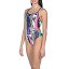 šۡ͢ʡ̤ѡARENA Vivid Booster Back MaxLife One Piece Swimsuit, Pink Multicolor - Black, 38