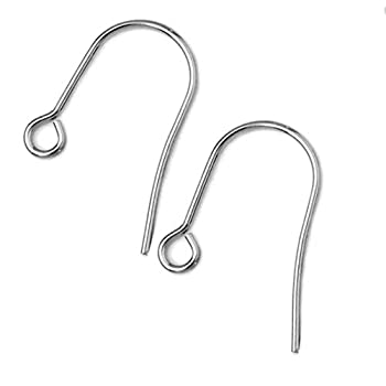 【中古】【輸入品・未使用】100個 316グレード ステンレススチール 低刺激性 17mm イヤリング フック イヤーワイヤー (ワイヤー 0.7mm / 21ゲージ / 0.028インチ) イヤリン