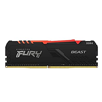 【中古】【輸入品・未使用】キングストン Kingston FURY デスクトップPC用メモリ DDR4 2666MHz 8GBx1枚 Kingston FURY Beast ビースト RGB CL16 KF426C16BBA/8 RGB LED 永久