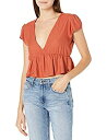 【中古】【輸入品・未使用】Roxy レディース スイート リリース ウーブン トップ US サイズ: Large カラー: オレンジ