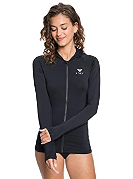 【中古】【輸入品・未使用】Roxy Women's Essentials Hooded Rashguard, Anthracite 21, XL