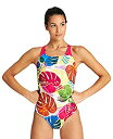 【中古】【輸入品・未使用】Arena Women's Swim Pro Back One Piece Swimsuit, Freak Rose Tropics,...