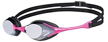 【中古】【輸入品 未使用】Arena Cobra Swim Goggles for Men and Women, Silver/Pink, Swipe Mirror