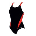 yÁzyAiEgpzArena Women's Morax Race Polyester Splice Swim Pro Back Swimsuit,Black/Red/White,26