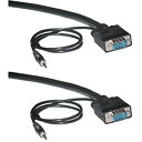 【中古】【輸入品・未使用】CableWholesale 'sシールドSVGAケーブル、3.5?MMオーディオ、ブラック、hd15オス、同軸構造、ダブルシールド、...