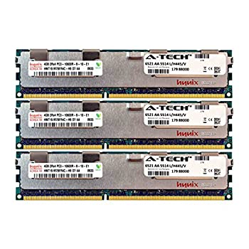 šۡ͢ʡ̤ѡA-Tech Hynix 12GB å 3X 4GB PC3-10600 1.5V Ŭ絡: Dell PowerEdge M710hd M820 M915 A3721494 R410 R420 R515 A3721500 R520 R610 A62