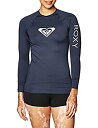 yÁzyAiEgpzROXY Junior's Whole Hearted Long Sleeve Rash Guard, Mood Indigo, XS