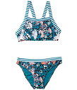 【中古】【輸入品・未使用】Roxy Kids Girl's Island Trip Crop Top Set (Big Kids) Ocean Depths L...