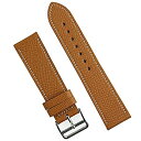 【中古】【輸入品・未使用】B & R Bands 腕時計バンド 22mm タン テクスチャ加工 カーフレザー(4)