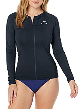 【中古】【輸入品・未使用】Roxy Women's Essentials Long Sleeve Zip-Up Rashguard, Anthracite 21, XS