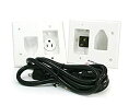 【中古】【輸入品・未使用】Monoprice 104652?Recessed Pro電源キットwithストレート刃Inlet、ホワイト