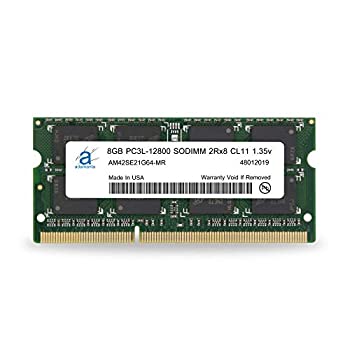 Adamanta 8GB (1x8GB) ノートパソコンメモリアップグレード HP Envy Ex360 15-u110dx DDR3L 1600Mhz PC3L-12800 SODIMM 2Rx8 CL11 1.35v ノート