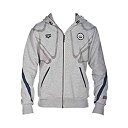 【中古】【輸入品・未使用】Arena Unisex USA Swimming Hooded Jacket,Medium Grey/Melange-Navy (5...