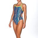【中古】【輸入品・未使用】ArenaレディースZig Zag Challenge MaxlifeシンストラップオープンバックOnepiece水着 ブルー