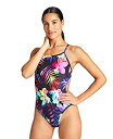 【中古】【輸入品・未使用】Arena Women's Print Challenge Back Reversible One Piece Swimsuit, T...