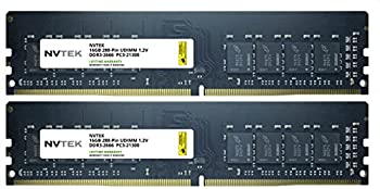 【中古】【輸入品・未使用】NVTEK 32GB (2x16GB) DDR4-2666 PC4-21300 非ECC UDIMM デスクトップ PC RAM メモリアップグレード