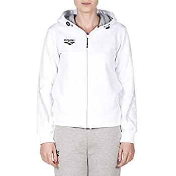 【中古】【輸入品・未使用】Arena Swim 1D337 Women's Team Line Hooded Jacket, White - XS