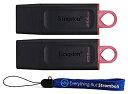 【中古】【輸入品・未使用】Kingston 256GB USBフラッシュドライブ Exodia DataTraveler (バルク2パック) USB 3.2 T...