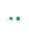 【中古】【輸入品・未使用】Kendra Scott Davie スタッドイヤリング 18Kゴールドヴェルメイル ファインジュエリー レディース, スターリングシルバー 金属, クリソプレーズ