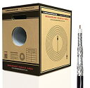 【中古】【輸入品・未使用】Mediabridge 同軸ケーブル RG6 クアッドシールド UL CL2定格壁内用 ブラック 500フィート 引き出しボックス (...