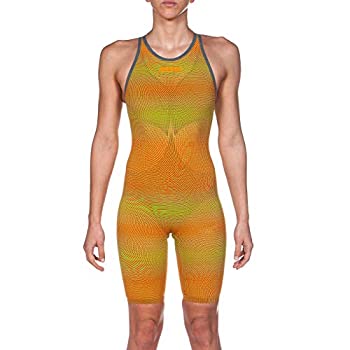 【中古】【輸入品・未使用】Arena Powerskin Carbon Air? Women's Open Back Racing Swimsuit, Lime/Or..