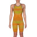 šۡ͢ʡ̤ѡArena Powerskin Carbon Air? Women's Open Back Racing Swimsuit, Lime/Orange, 30